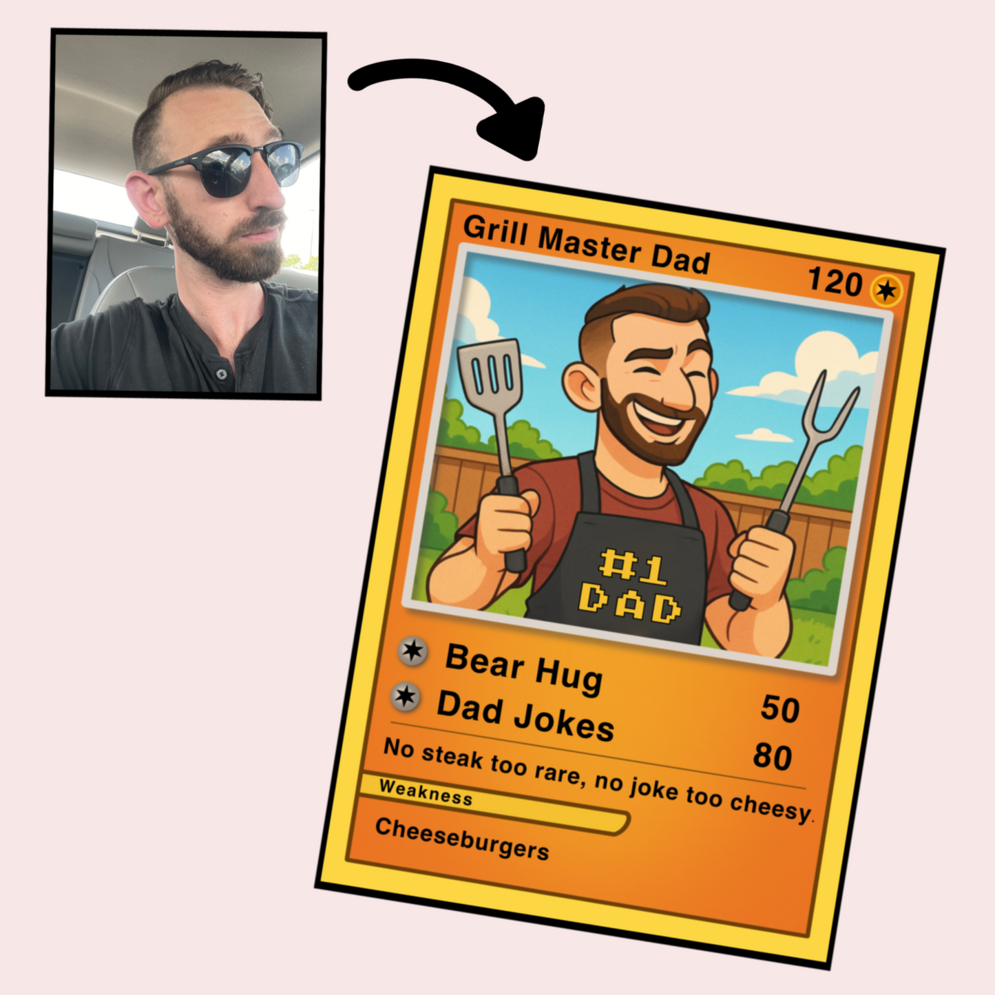 Custom Father’s Day Trading Card – Personalized Gift